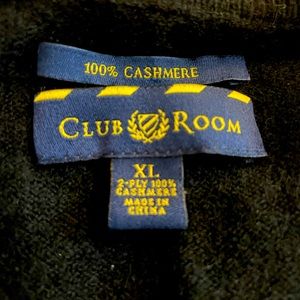 100% double ply Cashmere Club Room V-Neck Luxury Men’s Sweater XL